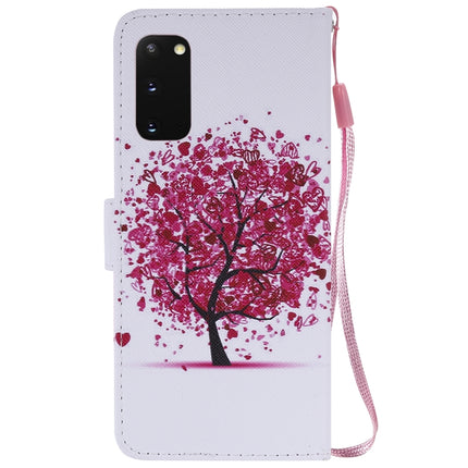 For Galaxy S20 Painting Horizontal Flip Leather Case with Holder & Card Slot & Lanyard(Colorful Tree)-garmade.com