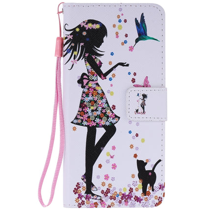For Galaxy S20 Painting Horizontal Flip Leather Case with Holder & Card Slot & Lanyard(Woman and Cat)-garmade.com
