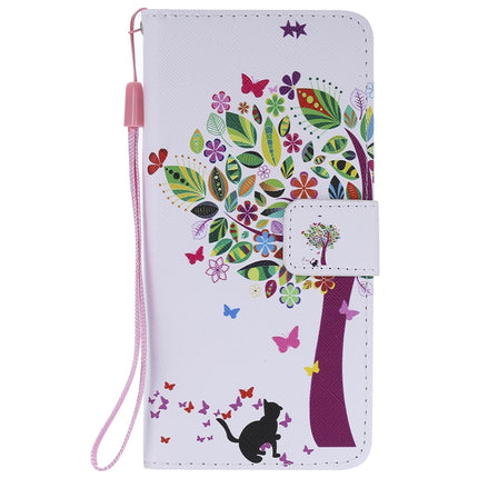 For Galaxy S20 Painting Horizontal Flip Leather Case with Holder & Card Slot & Lanyard(Cat and Tree)-garmade.com