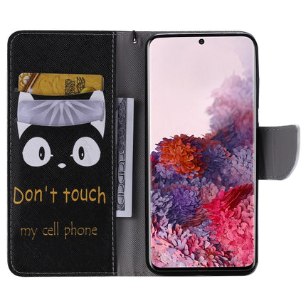 For Galaxy S20 Painting Horizontal Flip Leather Case with Holder & Card Slot & Lanyard(Cat Ears)-garmade.com