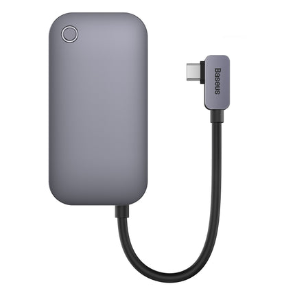 Baseus WKWJ000013 4 in 1 USB-C / Type-C to USB3.0+HDMI+USB-C / Type-C+3.5mm HUB Adapter(Space Grey)-garmade.com