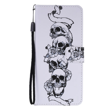 For Galaxy S20+ Painting Horizontal Flip Leather Case with Holder & Card Slot & Lanyard(Skull Bone)-garmade.com