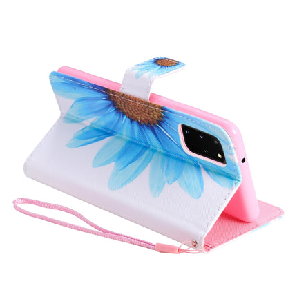 For Galaxy S20+ Painting Horizontal Flip Leather Case with Holder & Card Slot & Lanyard(Sunflower)-garmade.com