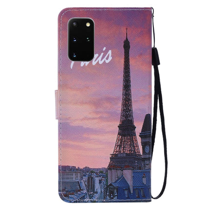 For Galaxy S20+ Painting Horizontal Flip Leather Case with Holder & Card Slot & Lanyard(Eiffel Tower)-garmade.com
