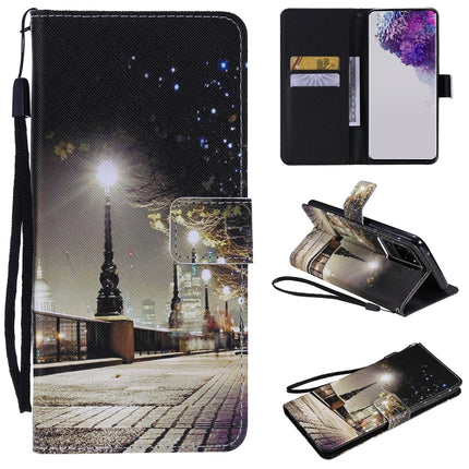 For Galaxy S20 Ultra Painting Horizontal Flip Leather Case with Holder & Card Slot & Lanyard(Cityscape)-garmade.com