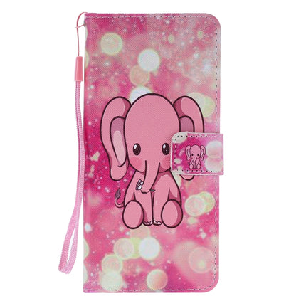 For Galaxy S20 Ultra Painting Horizontal Flip Leather Case with Holder & Card Slot & Lanyard(Pink Elephant)-garmade.com