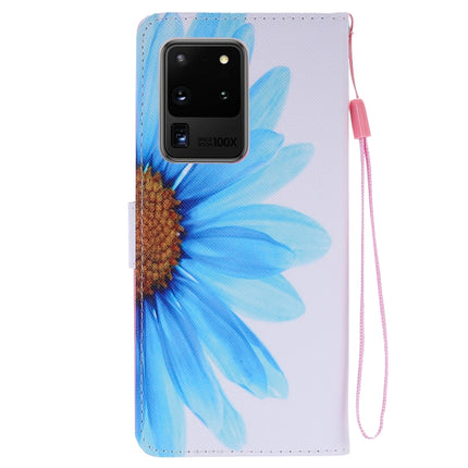 For Galaxy S20 Ultra Painting Horizontal Flip Leather Case with Holder & Card Slot & Lanyard(Sunflower)-garmade.com