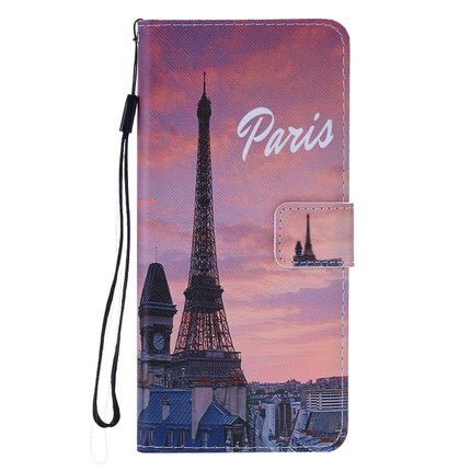 For Galaxy S20 Ultra Painting Horizontal Flip Leather Case with Holder & Card Slot & Lanyard(Eiffel Tower)-garmade.com