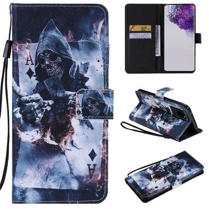 For Galaxy S20 Ultra Painting Horizontal Flip Leather Case with Holder & Card Slot & Lanyard(Magician)-garmade.com