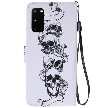 For Galaxy S20 Painting Horizontal Flip Leather Case with Holder & Card Slot & Lanyard(Skull Bone)-garmade.com