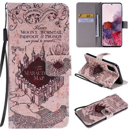 For Galaxy S20 Painting Horizontal Flip Leather Case with Holder & Card Slot & Lanyard(Castle)-garmade.com