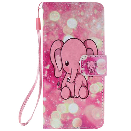 For Galaxy S20 Painting Horizontal Flip Leather Case with Holder & Card Slot & Lanyard(Pink Elephant)-garmade.com