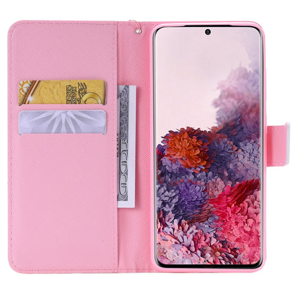 For Galaxy S20 Painting Horizontal Flip Leather Case with Holder & Card Slot & Lanyard(Pink Elephant)-garmade.com