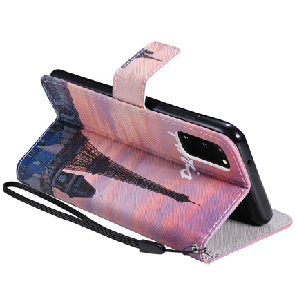 For Galaxy S20 Painting Horizontal Flip Leather Case with Holder & Card Slot & Lanyard(Eiffel Tower)-garmade.com