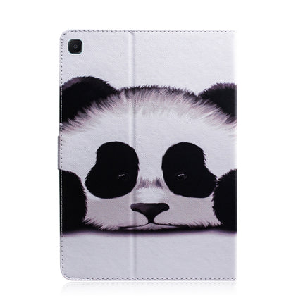 For Galaxy Tab S6 Lite P610 / P615 Colored Drawing Horizontal Flip Leather Case with Holder & Card Slot & Wallet(Panda)-garmade.com