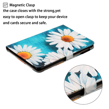 For iPad 10.2 Cross Texture Painted Horizontal Leather Case with Sleep / Wake-up Function & Card Slot & Holder & Wallet(Chrysanthemum)-garmade.com