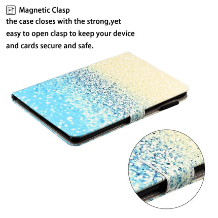 For iPad 10.2 Cross Texture Painted Horizontal Leather Case with Sleep / Wake-up Function & Card Slot & Holder & Wallet(Blue Sand)-garmade.com