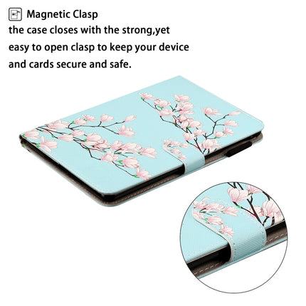 For iPad 10.2 Cross Texture Painted Horizontal Leather Case with Sleep / Wake-up Function & Card Slot & Holder & Wallet(Magnolia)-garmade.com