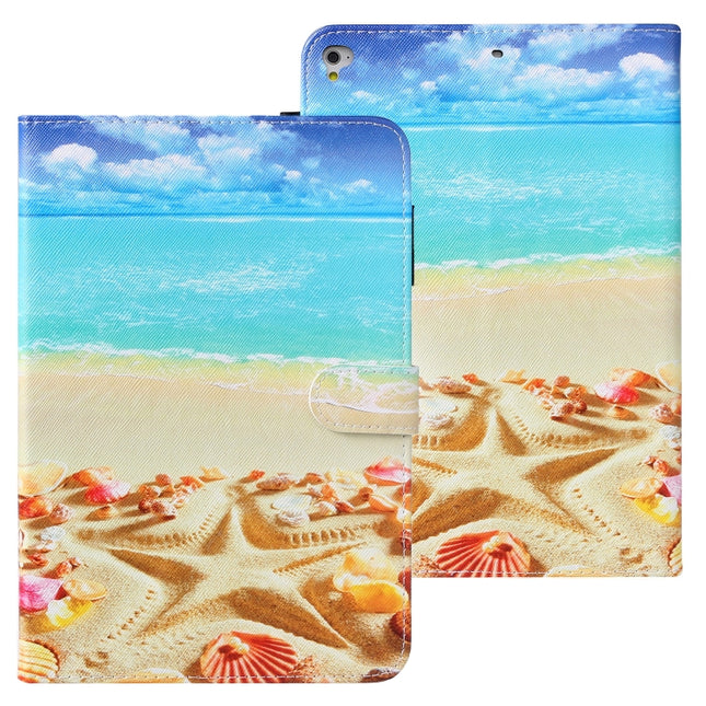 For iPad Air Cross Texture Painted Horizontal Leather Case with Sleep / Wake-up Function & Card Slot & Holder & Wallet(Pentagram)-garmade.com