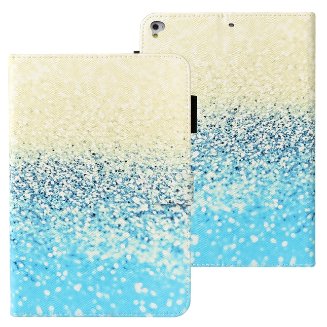 For iPad Air Cross Texture Painted Horizontal Leather Case with Sleep / Wake-up Function & Card Slot & Holder & Wallet(Blue Sand)-garmade.com