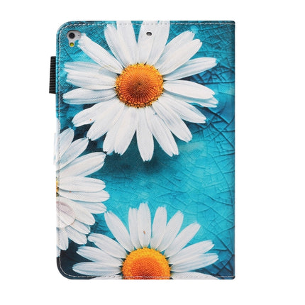 For iPad Air 2 Cross Texture Painted Horizontal Leather Case with Sleep / Wake-up Function & Card Slot & Holder & Wallet(Chrysanthemum)-garmade.com