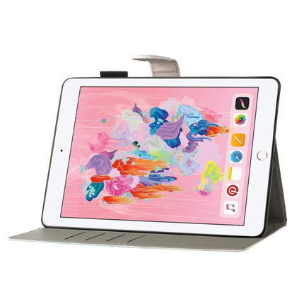 For iPad 9.7 inch (2017) Cross Texture Painted Horizontal Leather Case with Sleep / Wake-up Function & Card Slot & Holder & Wallet(Pink Marble)-garmade.com