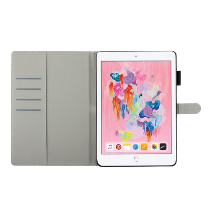 For iPad 9.7 inch (2017) Cross Texture Painted Horizontal Leather Case with Sleep / Wake-up Function & Card Slot & Holder & Wallet(Chrysanthemum)-garmade.com