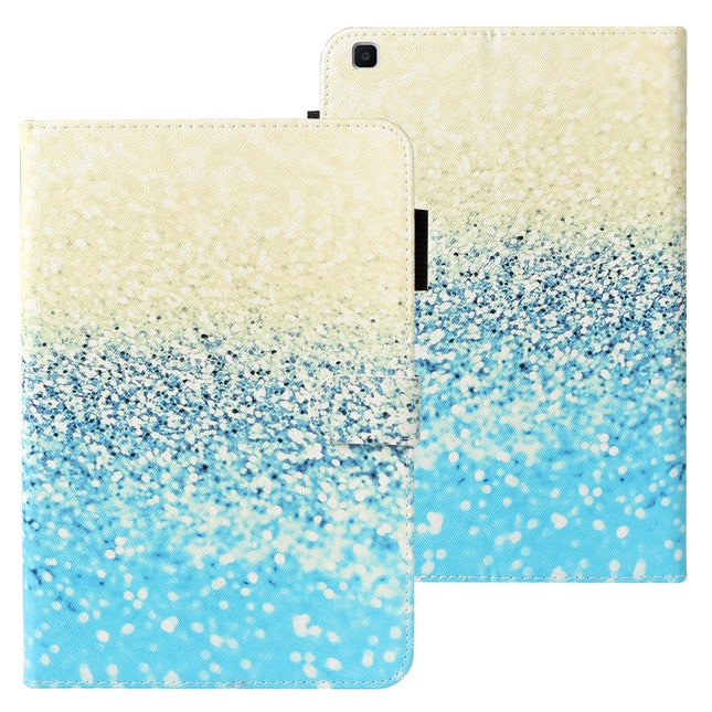 For Galaxy Tab A 8.0 (2019) T290 Cross Texture Painted Horizontal Leather Case with Sleep / Wake-up Function & Card Slot & Holder & Wallet(Blue Sand)-garmade.com