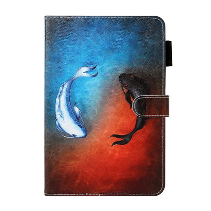 For iPad Air Cross Texture Painted Horizontal Leather Case with Sleep / Wake-up Function & Card Slot & Holder & Wallet(Fish)-garmade.com