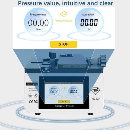TBK-207 Portable Intelligent Air Tightness Detector Built-in Vacuum Pump(US Plug)-garmade.com