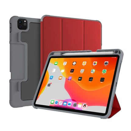 For iPad Pro 11 2022 / 2021 / 2020 Mutural Horizontal Flip Leather Tablet Case with Holder & Pen Slot(Red)-garmade.com