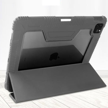 For iPad Pro 11 2022 / 2021 / 2020 Mutural Horizontal Flip Leather Tablet Case with Holder & Pen Slot(Dark Green)-garmade.com