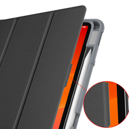 For iPad Pro 12.9 inch 2022 / 2021 / 2020 Mutural Horizontal Flip PC + TPU + PU Leather Tablet Case with Holder & Pen Slot(Black)-garmade.com