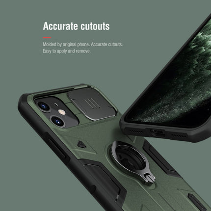 For iPhone 11 NILLKIN Shockproof CamShield Armor Protective Case with Invisible Ring Holder(Black)-garmade.com