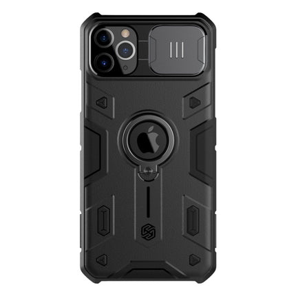 For iPhone 11 Pro Max NILLKIN Shockproof CamShield Armor Protective Case with Invisible Ring Holder(Black)-garmade.com