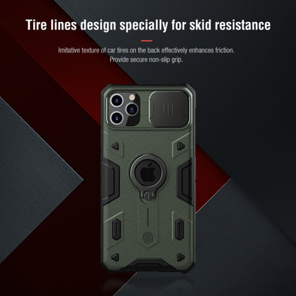 For iPhone 11 Pro Max NILLKIN Shockproof CamShield Armor Protective Case with Invisible Ring Holder(Black)-garmade.com