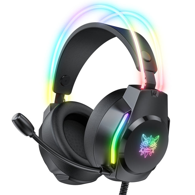 X26 USB+3.5mm RGB Wired Gaming Headset(Black)-garmade.com