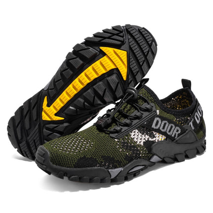 9322 Men Thick Soled Outdoor River Tracing Hiking Shoes, Size:39(Army Green)-garmade.com