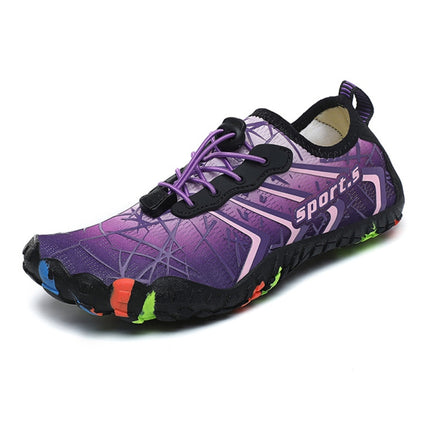 999 Women Soft Sole Outdoor Beach River Hiking Shoes, Size:35(Gradient Purple)-garmade.com
