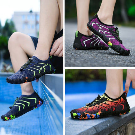 999 Lovers Style Soft Sole Outdoor Beach River Hiking Shoes, Size:45(Dark Blue)-garmade.com