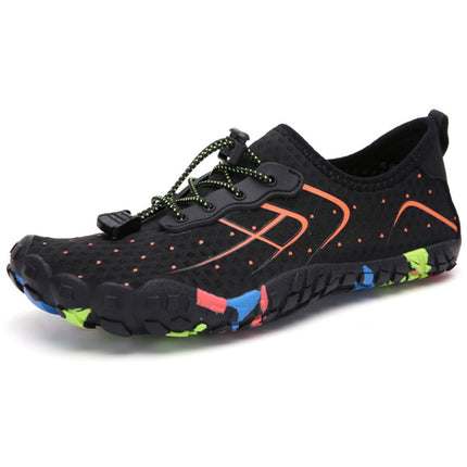 1888 Outdoor Hiking Sports and Anti-skid Wading Shoes, Size:37(Black Orange)-garmade.com