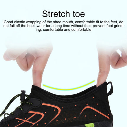 1888 Outdoor Hiking Sports and Anti-skid Wading Shoes, Size:35(Black Orange)-garmade.com