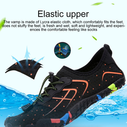 1888 Outdoor Hiking Sports and Anti-skid Wading Shoes, Size:45(Black Orange)-garmade.com