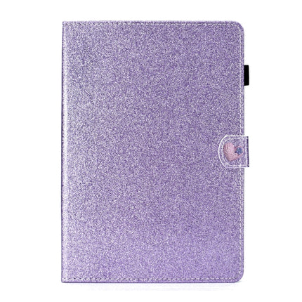 For Samsung Galaxy Tab A 10.1 T580 Love Buckle Glitter Horizontal Flip Leather Case with Holder & Card Slots(Purple)-garmade.com