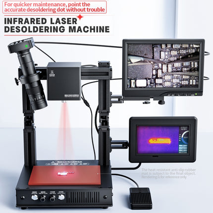 Mega-idea Intelligent Infrared Laser Desoldering Machine, Model:With Microscope Set(US Plug)-garmade.com