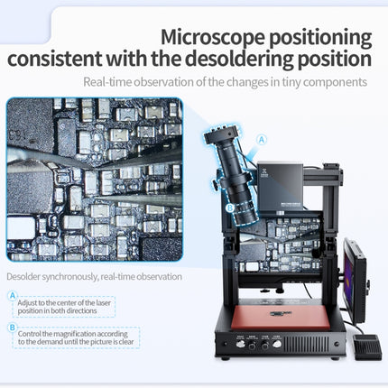 Mega-idea Intelligent Infrared Laser Desoldering Machine, Model:With Microscope Set(EU Plug)-garmade.com