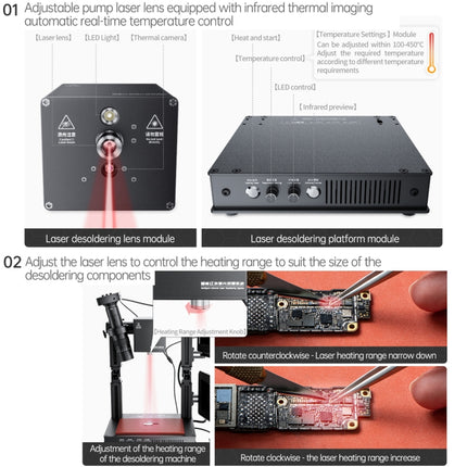Mega-idea Intelligent Infrared Laser Desoldering Machine, Model:With Microscope Set(EU Plug)-garmade.com