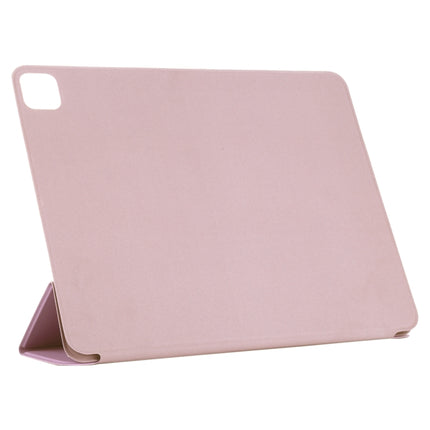 For iPad Pro 11 2022 / 2021 / iPad Pro 11 inch 2020 / Pro 11 2018 / Air 2020 10.9 Horizontal Flip Ultra-thin Double-sided Clip Active Buckle Magnetic PU Leather Tablet Case With Three-folding Holder & Sleep / Wake-up Function(Pink)-garmade.com