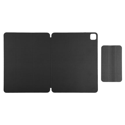 For iPad Pro 11 2022 / 2021 / iPad Pro 11 inch 2020 / Pro 11 2018 / Air 2020 10.9 Horizontal Flip Ultra-thin Double-sided Clip Active Buckle Magnetic PU Leather Tablet Case With Three-folding Holder & Sleep / Wake-up Function(Black)-garmade.com
