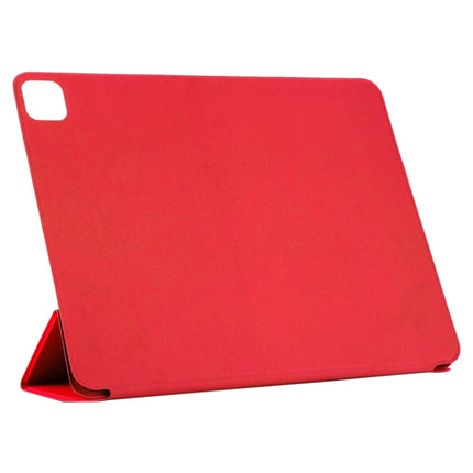 For iPad Pro 11 2022 / 2021 / iPad Pro 11 inch 2020 / Pro 11 2018 / Air 2020 10.9 Horizontal Flip Ultra-thin Double-sided Clip Active Buckle Magnetic PU Leather Tablet Case With Three-folding Holder & Sleep / Wake-up Function(Red)-garmade.com